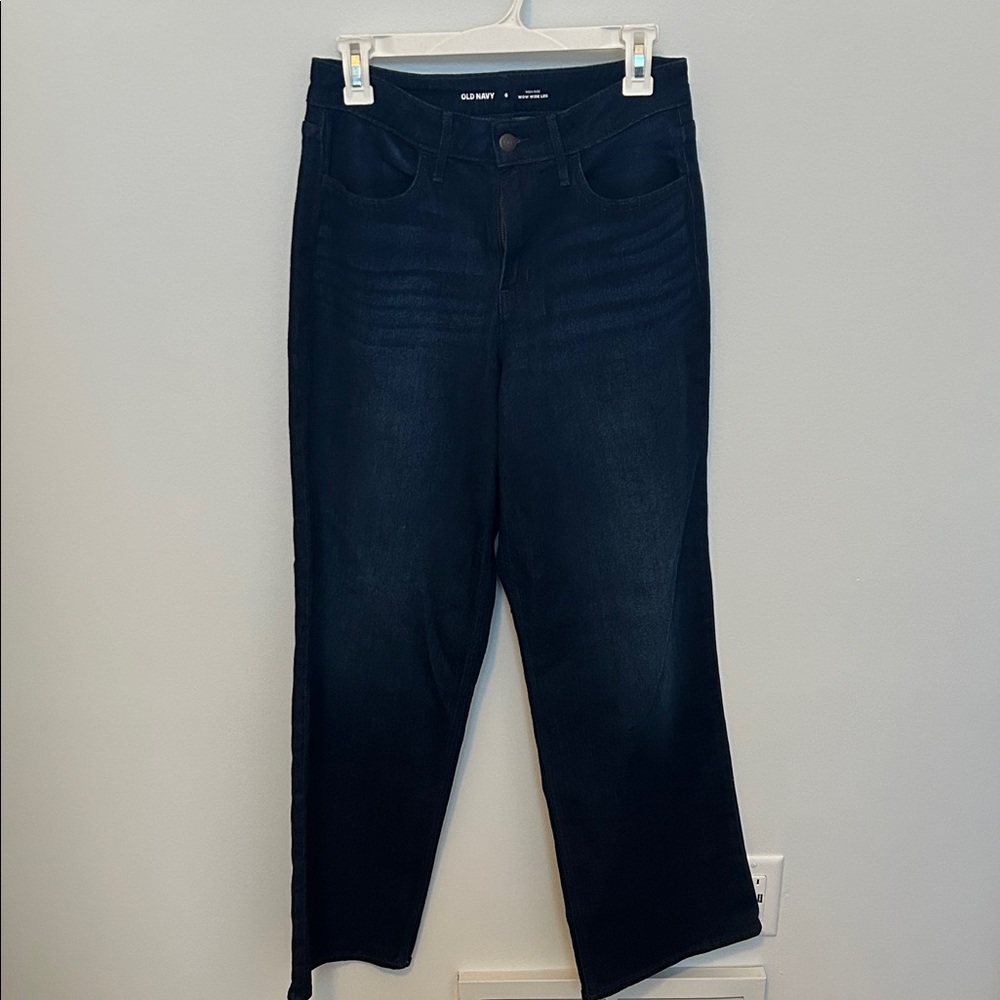 Old Navy Women's Deep Indigo High-Rise WOW Wide Leg